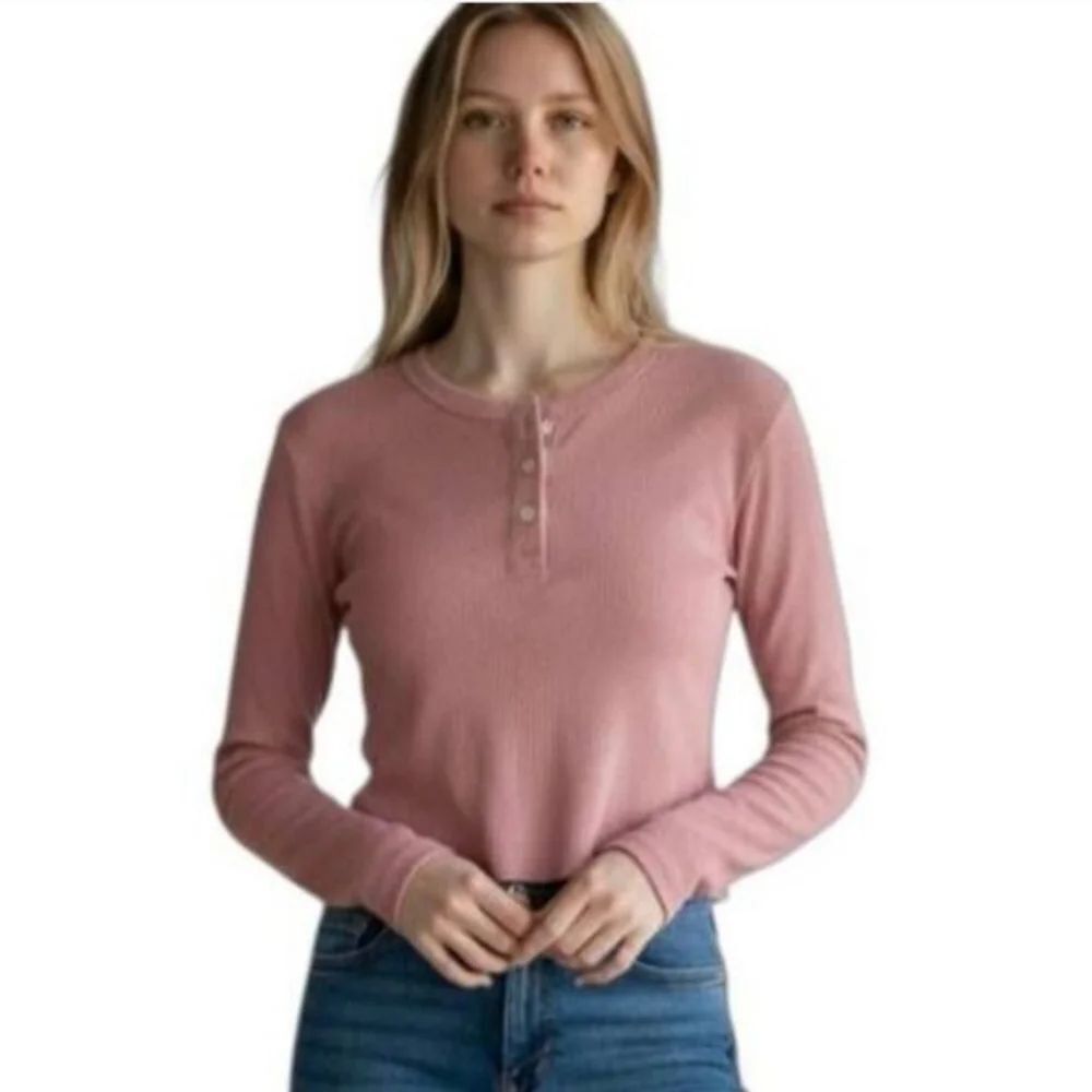 WILD FABLE PINK WAFFLE KNIT CROP TOP SZ.S EUC.